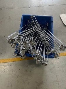 lot 80 image: Bin of Wire Racking Accessories