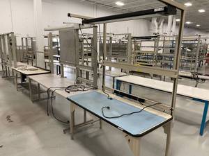 lot 129 image: Lot of two work benches