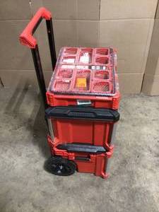 lot 3 image: Milwaukee PACKOUT 22 in. Modular  Tool Box with Metal Reinforced Corners, Customer Returns Review all pictures