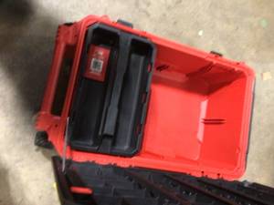 lot 11 image: Milwaukee PACKOUT 38 in. Rolling Tool Chest, Customer returns  Review all pictures