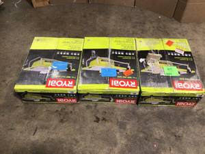 lot 25 image: RYOBI 7 in. 4.8 Amp Tabletop Tile Saw, Lot of 3, Customer returns, Review all pictures