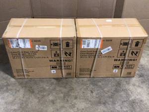 lot 28 image: Husky Regular Duty Welded 24-Gauge Steel Wall Mounted Garage Cabinet in Black (24 in. W x 18 in. H x 12 in. D), Lot of 2, review all pictures