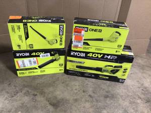lot 33 image: Mix lot of Ryobi Blowers, Customer return, Review all pictures