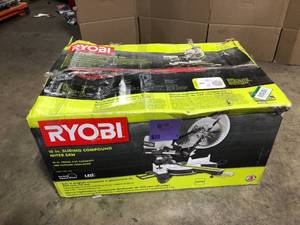 RYOBI 15 Amp 10 in. Corded Sliding Compound Miter Saw with LED Cutline Indicator, Customer return, Review all pictures