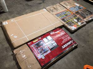 Mix Lot of assorted Storage Racks, Review all pictures, Customer returns