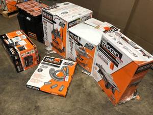 Mix lot of assorted Ridgid Tools, Saws, Vacuums, Customer return, review all pictures