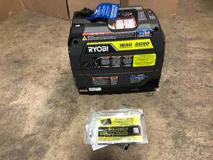RYOBI 2050 Starting Watt Gray Recoil Start Gasoline Powered Digital Inverter Generator with CO Shutdown, Open Box, Review all pictures