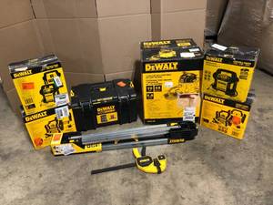 Mix Lot of assorted Dewalt Tools, Stand, Starters, Vacuum, Customer returns, review all pictures