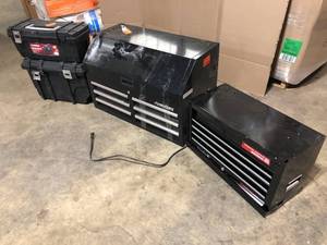 Mix lot of assorted Husky Cabinets and boxes, Customer returns, review all pictures
