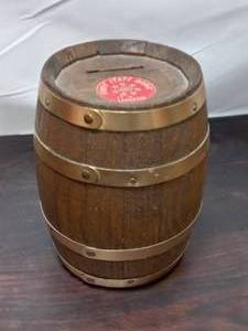 lot 54 image: Vintage First State Bank Of Bayport Barrel Bank