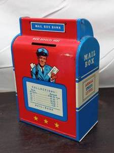 lot 58 image: Vintage Ohio Art Mailbox Bank