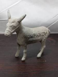 lot 79 image: Vintage Cast Iron 1968 Humphrey Muskie Democrat Donkey Bank