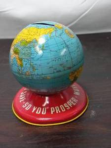 lot 123 image: Vintage The Ohio Art Co. Globe Bank
