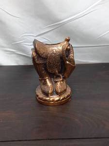 lot 187 image: Vintage Copper Plated Cowboy Coin Bank