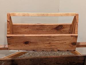 lot 63 image: Pair of Vintage Wood Toolboxes