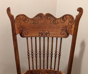 lot 64 image: Vintage Pressed Back Chair