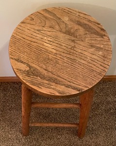 lot 113 image: Vintage Wooden Stool