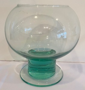 lot 165 image: Pedestal Green Glass Vessels