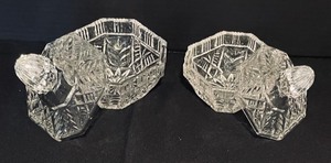 lot 169A image: Two Vintage Crystal Covered Candy Dishes
