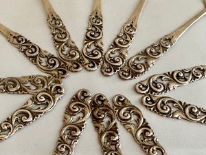 lot 35 image: Set of 12 Petite Norwegian Sterling ( 830 ) Spoons and Petite Sauce Spoon