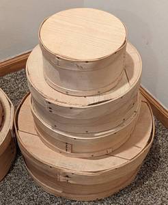 lot 79 image: Assorted Shaker Boxes and Basket