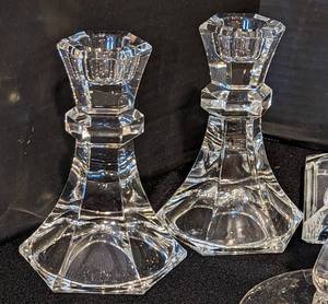lot 260 image: Gorgeous Glass Candleholders