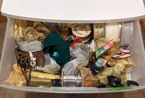 lot 283 image: Three Drawer Storage Full of Ribbon