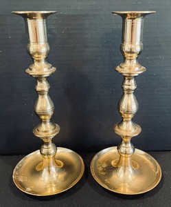 lot 332 image: 4 Sets of Fabulous Brass Candle Holders