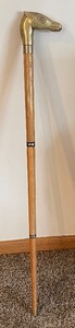 lot 353 image: Vintage Brass Horse Head Cane