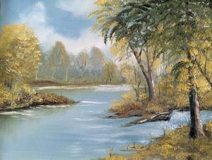 lot 445 image: Framed Scenic Oil Painting