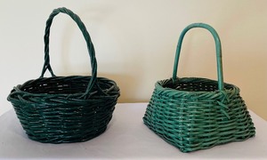 lot 407 image: Trio of Green Baskets