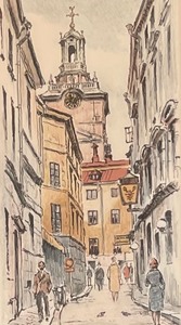 lot 411 image: Starkytkan, Stockholm Framed Print