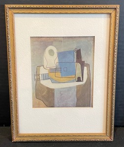 lot 424 image: Framed Abstract Musical Themed Prints including a Pablo Picasso Print