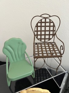 lot 229 image: Metal Miniature Chairs