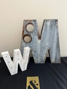 lot 230 image: Its how you look at it Monogram Marquee Decor