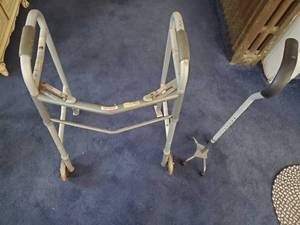 lot 1955 image: Folding Medical Walker with Adjustable Walker Cane