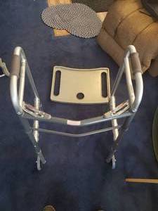 lot 1952 image: Guardian Folding Medical Walker with Removable Service Tray