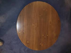 lot 1957 image: 4 Wooden Round Dining Table