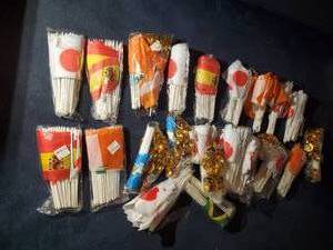 lot 1809 image: Lot of (20) Nation Table Flag Sets