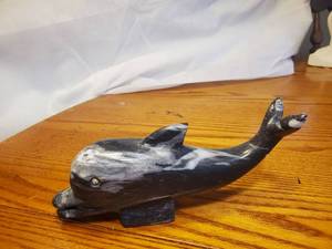 lot 1858 image: Whale theme Quartz Stone Table Dcor