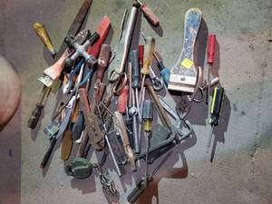 lot 1943 image: Lot of  Hand Tools - Pliers, Scrapers, Screwdrivers, Hex Wrenches, Misc. Tools