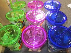case of 9 new halloween tumblers...