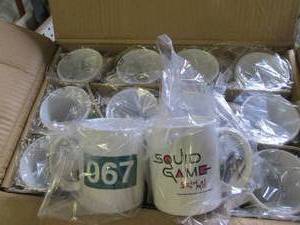 case of 36 squid game 11oz mugs...