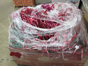 pallet of lighted candy canes overs...