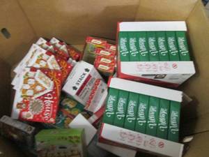 pallet of gingerbread houses, cooki...