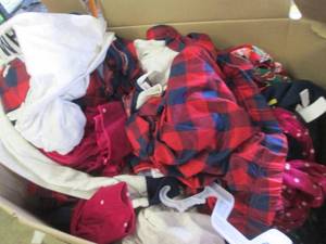 box of clothes look like most are n...