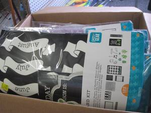 box full of bulletin board kits new...