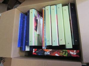box of 3-ring binders new overstock...