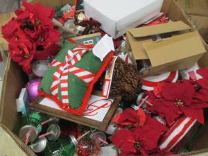 pallet of new christmas overstock p...