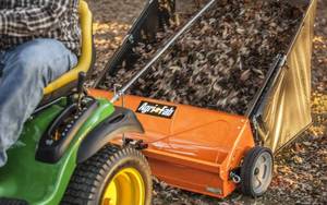 lot 12 image: Agri-Fab 44 in. Tow behind Lawn Sweeper